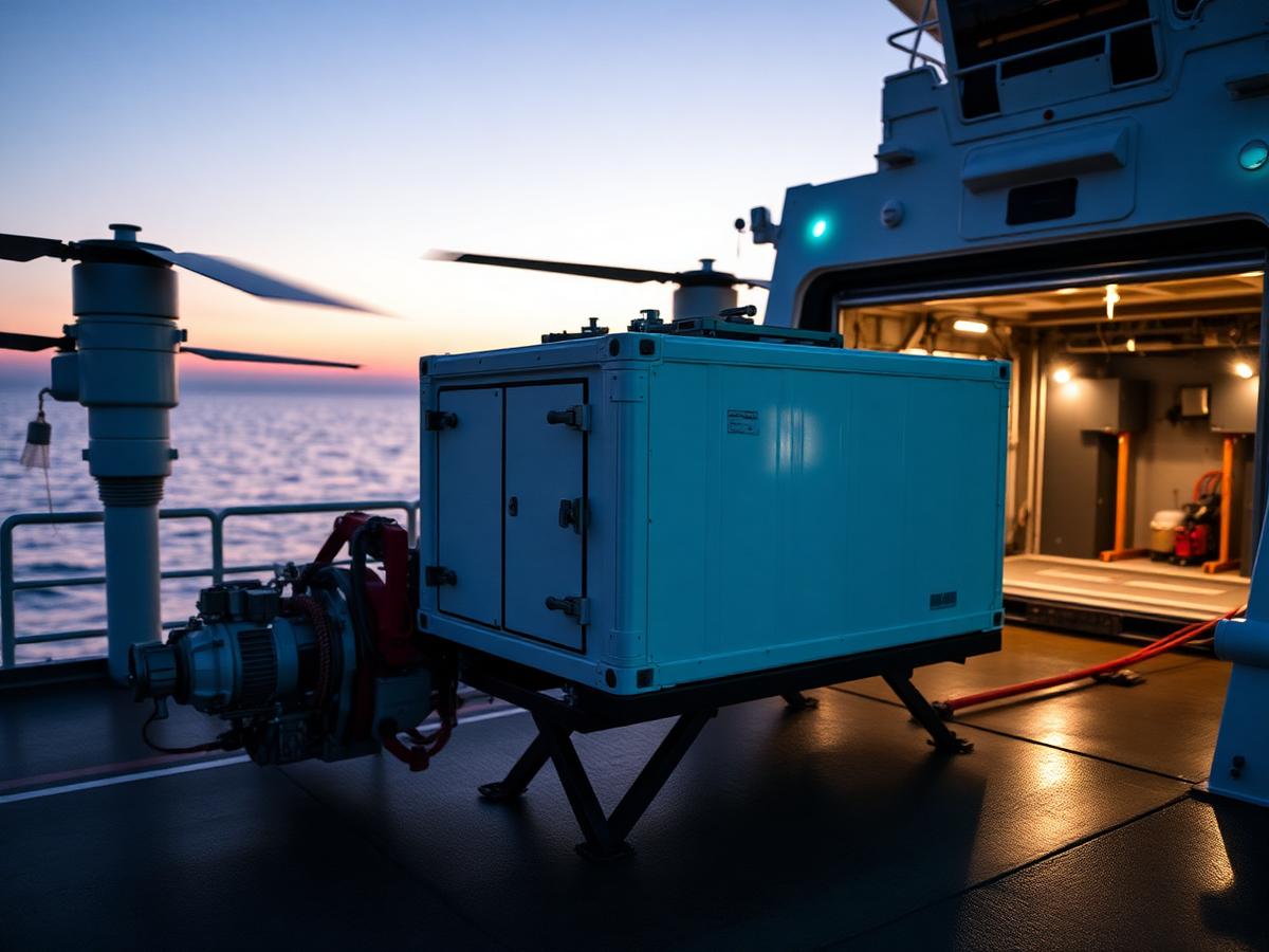 Modular payload subsystem being loaded on the launch dock